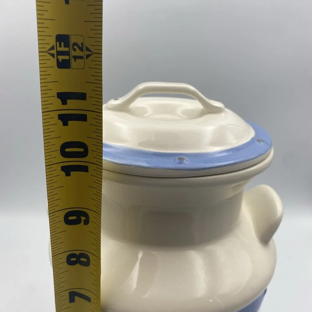 Vintage Treasure Time Cookie Time Ceramic Milk Can Cookie Jar With 3D Cow  11.5